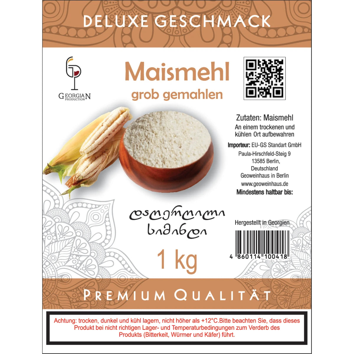 Maismehl grob gemahlen – 1 kg
