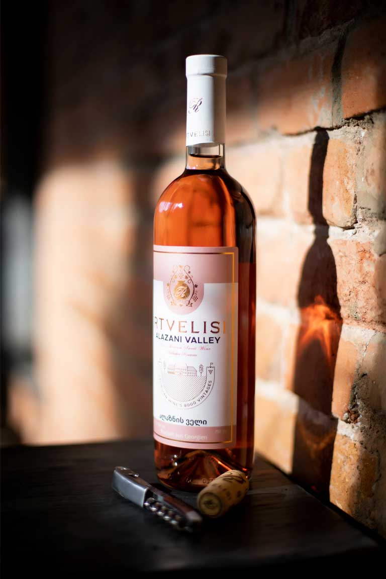 Alazani Valley Rosé Wine, Slightly Sweet
