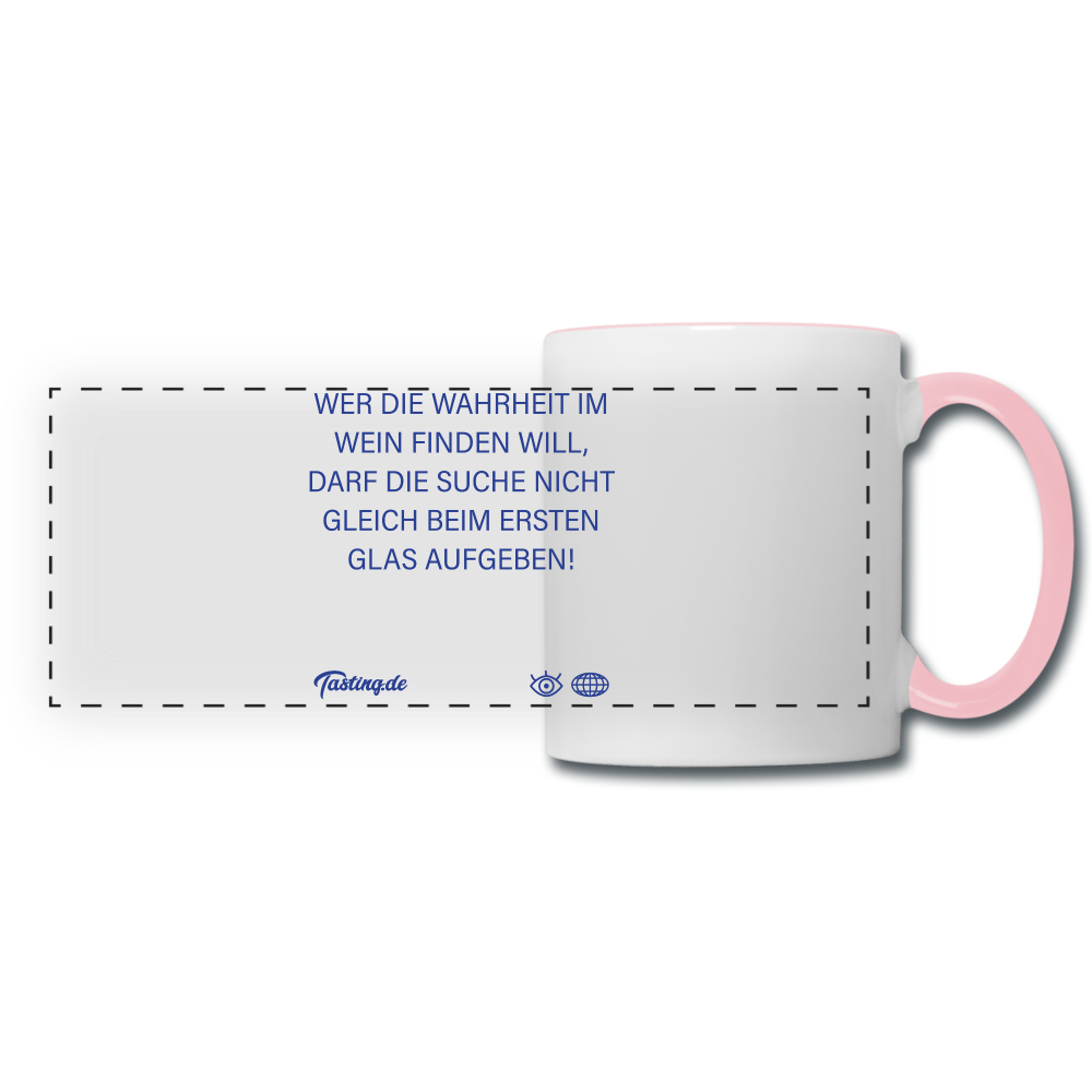 Panoramatasse - Weiß/Pink